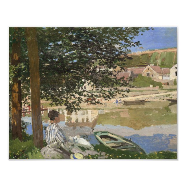 Impression Photo Claude Monet - Sur la rive de la Seine, Bennecour (Devant)