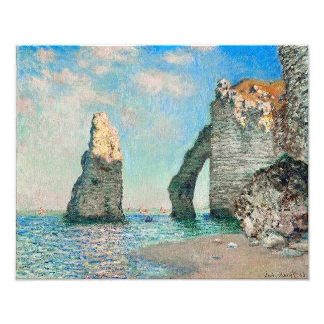 Impression Photo Claude Monet sur les falaises à Étretat (Devant)