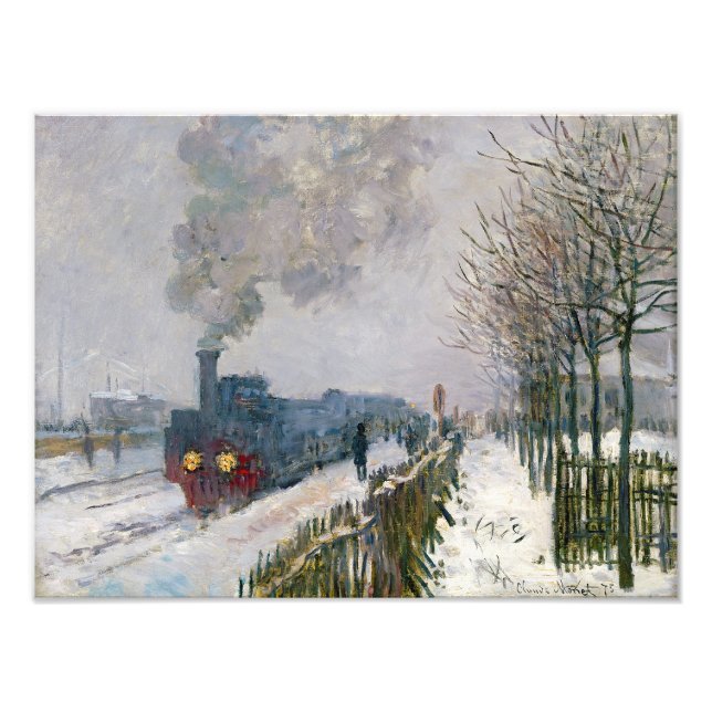 Impression Photo Claude Monet - Train dans la neige / La Locomotive (Devant)