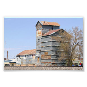 Impression Photo Clayton, Nouveau-Mexique, moulin à grains et ascen