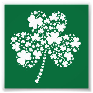 Impression Photo Clover Shamrock irlandais de la Saint Patrick