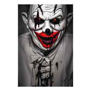 Impression Photo Clown souriant mal effrayant