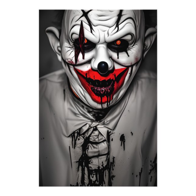 Impression Photo Clown souriant mal effrayant (Devant)