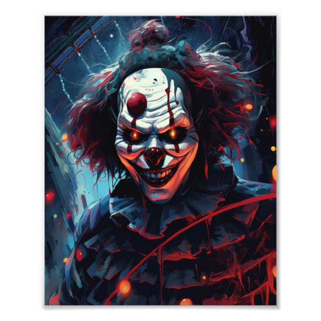 Impression Photo Clown Vintage temps déplaisant (Devant)