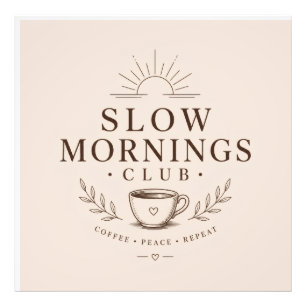 Impression Photo Club des matins calmes Esthétique cosy Design de c