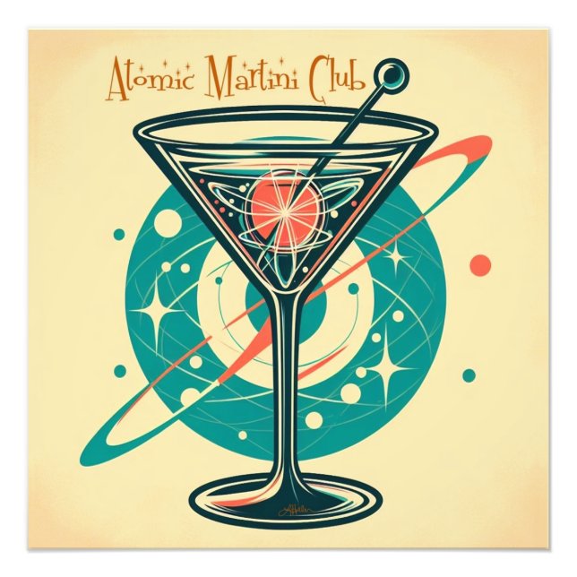 Impression Photo Club Martini atomique (Devant)
