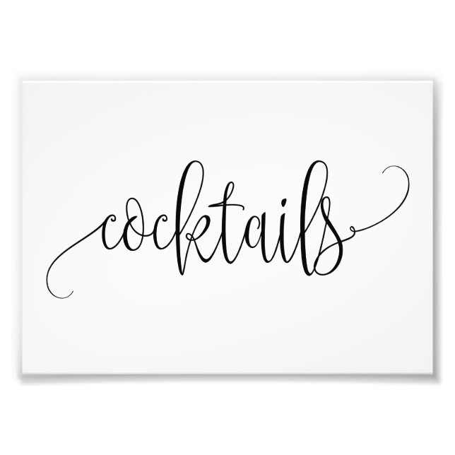 Impression Photo Cocktails Signer Choisissez Votre Taille Jolie Cal (Devant)
