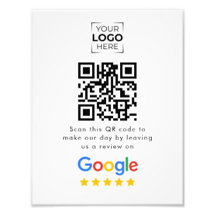 Impression Photo Code QR de révision Google Avis sur l'entreprise