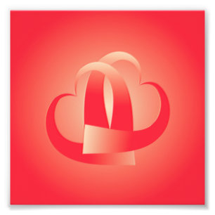 Impression Photo coeur de corail embrassant