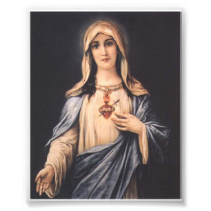 Impression Photo Coeur douleureux impeccable catholique de Mary