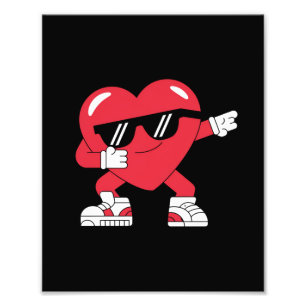 Impression Photo Cœur qui fait dabber Cadeaux drôles Saint-Valentin