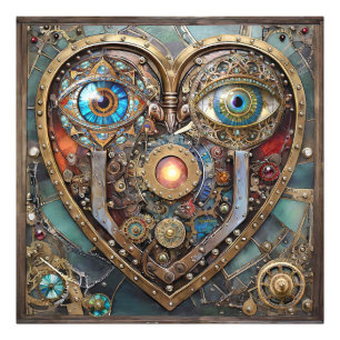 Impression Photo Coeur Steampunk Fantaisiste Je Te Vois Je T'Aime