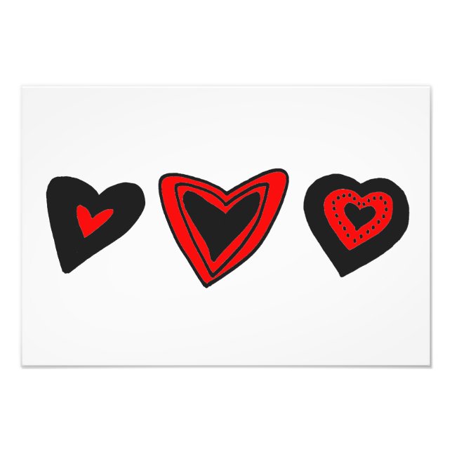 Impression Photo Coeurs rouges, Amour, Romance, Saint Valentin (Devant)