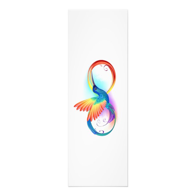Impression Photo Colibri arc-en-ciel avec symbole Infinity (Devant)