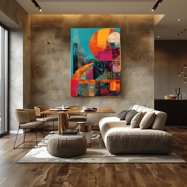 Impression Photo Collage Abstracto de Círculos Coloridos (Créateur téléchargé)