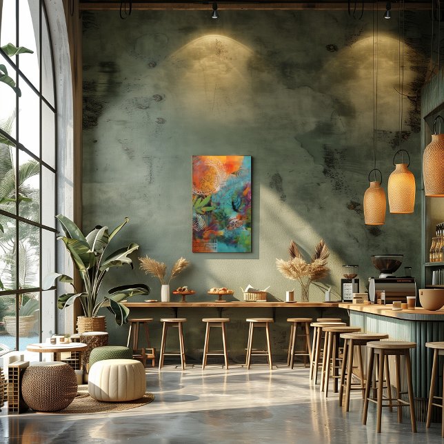 Impression Photo Collage Abstracto de Hojas y Círculo (Créateur téléchargé)