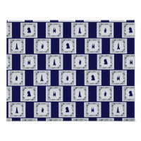 Collage carreaux bleus Delft