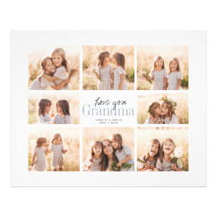 Impression Photo Collage personnalisé pour grand-mère qui aime ses