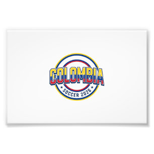 Impression Photo Colombie Football 2026 Football Gras Pays Typograp