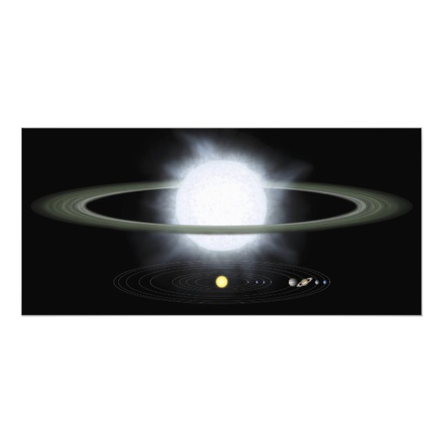 Impression Photo Comparaison de la taille d'une étoile hypergiante (Devant)