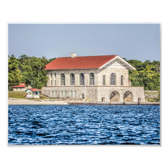 Impression Photo Comté de Rock Island Wisconsin Boathouse (Devant)