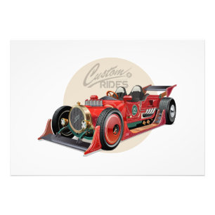 Impression Photo Concept de voiture de course retro personnalisée