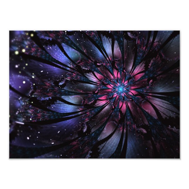 Impression Photo Conception Abstraite des fleurs fractales. (Devant)