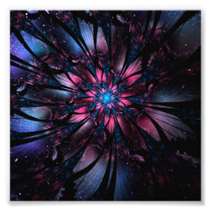 Impression Photo Conception Abstraite des fleurs fractales.