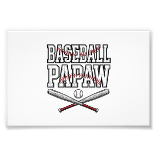 Impression Photo Conception de gravure vintage Papaw baseball_1