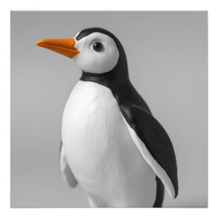 Impression Photo Conception de manchot mignon – Animal d'hiver ador