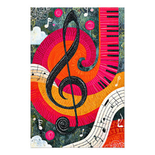 Impression Photo Conception Musicale Abstraite