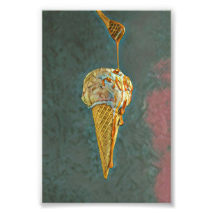 Impression Photo Cône glace chocolat fondu
