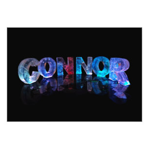 Impression Photo Connor de nom en lumières 3D