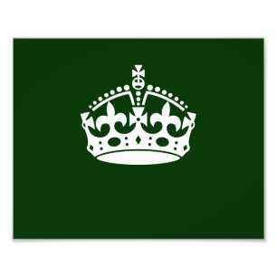 Impression Photo CONSERVEZ CALME COURONNE sur la Personnaliser vert