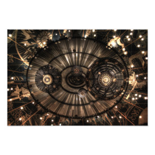 Impression Photo Constellations Zodiac mécanique Steampunk