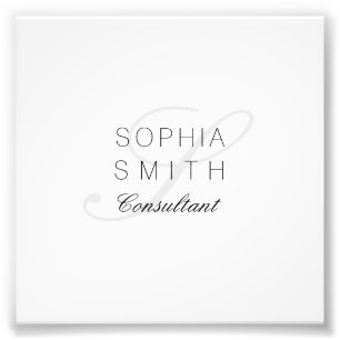 Impression Photo Consultant en matière élégant de monogramme