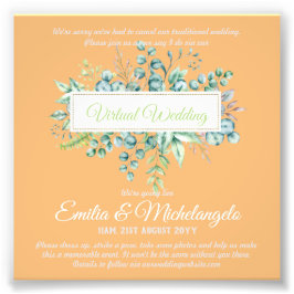 Impression Photo Conversation vidéo Mariage virtuel Invitations en 