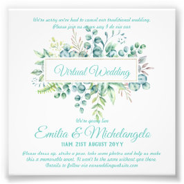 Impression Photo Conversation vidéo Mariage virtuel Invitations en 