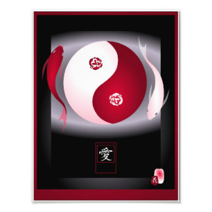 Impression Photo Copie d'art d'amour de YinYang