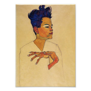 Impression Photo Copie d'autoportrait d'Egon Schiele