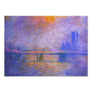 Impression Photo Copie de pont croisé de Monet Charing