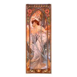 Impression Photo Copie de rêverie de soirée d'Alphonse Mucha