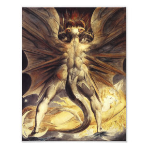 Impression Photo Copie rouge de dragon de William Blake