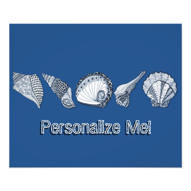 Impression Photo Coquillages Personnalisables En Couleur (Devant)