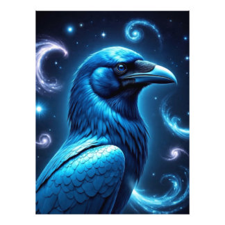 Impression Photo Corbeau bleu cosmique