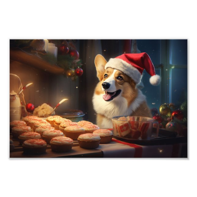 Impression Photo Corgi Christmas Cookies Festive Holiday (Devant)