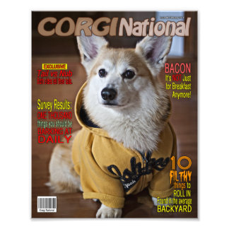 Impression Photo Corgi National Magazine (impression personnalisabl