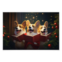 Corgis Noël Noël Caroling Festive Vacances