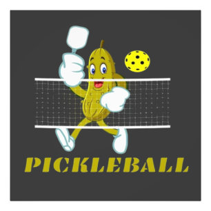 Impression Photo Cornichon drôle jouant au pickleball