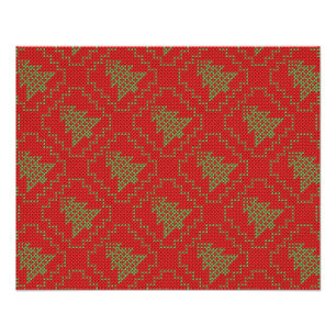Impression Photo Cosy sapin de Noël affreux pull à damiers motif